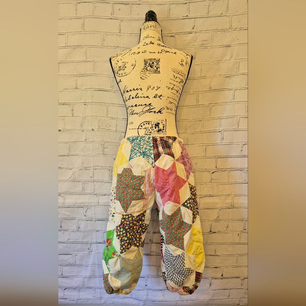 Patchwork Multicolor Long Bloomers - Picture 2 of 4